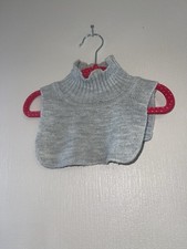Grey Ribbed Knit Kids Snood Neck Warmer Scarf Winter Layering Soft Stretch 2-4 y Kids' Neck Warmer price