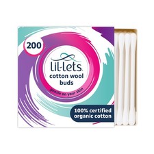 Lil Lets Cotton Wool Buds Certified Organic 100% Pure Cotton Wool Tips Durable Cotton price