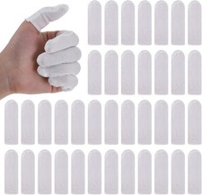 100Pcs Cotton Finger Cots, White Finger Toe Sleeves Cloth Finger Covers Fingert Cotton price