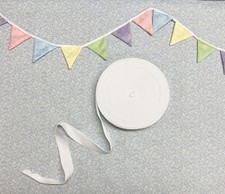 White Bunting Tape 1" Wide (25mm) 100% Cotton- Perfect for Wedding Bunting! Cotton price