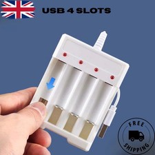 USB Plug Fast Battery Charger for AA AAA Rechargeable Batteries 4 Slots UK Battery Charger price