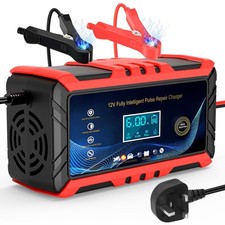 Car Battery Charger 12V 6A Fast Charger Automatic Smart Pulse Repair AGM/GEL UK Battery Charger price