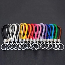 Braided Faux Leather Keychain Strap - Premium Car Key Fob Holder - New 2026 Keychain price