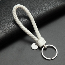 PU Leather Braided Keychain Bag Pendant Stylish Gift Unisex UK Keychain price