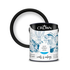 Crown Premium Pure Brilliant White Matt Emulsion Paint 2.5L Walls & Ceilings Interior Wall Paint price