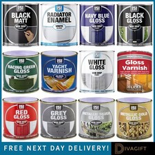 GLOSS FINISH NON DRIP PAINT TIN VARNISH EXTERIOR INTERIOR HARD DRYING NEW 300ML Interior Wall Paint price