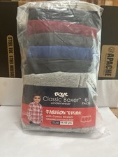 Boys Classic Boxer Trunks Underwear 6 Pack Size 11-12 Years Organic Cotton Blend Boys' Boxer price