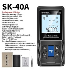 Handheld Digital Laser Point Distance Meter Measure Tape Range Finder 40m/131ft Laser Meter / Distance Meter price