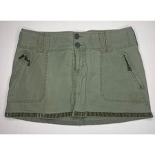 vintage Y2K Abercrombie & Fitch mini skirt olive green utility size 6 mallcore Skirt price