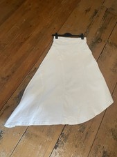 Autograph Women's White Denim Asymmetrical Skirt Size 8 Regular Used Once Skirt price