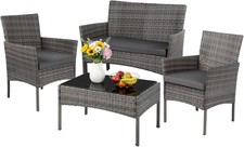 4 Seater Rattan Garden Furniture Set Sofa Table Chairs Wicker Outdoor Patio Set Garden Furniture Set price