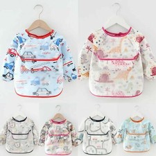 Baby Feeding Bibs Waterproof Feeding Apron Toddler Weaning Long Sleeve Kids Eat Baby Raincoat price
