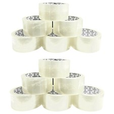 12 x STRONG CLEAR TAPE PARCEL PACKING TAPE 48MM X 66M CARD BOX SEALING ROLLS Tape price