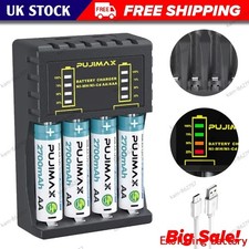 Battery Charger 4 Slot For AA AAA NI-CD NI-MH Rechargeable Batteries UK Standard & Rechargeable Batteries price