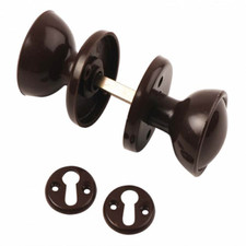 Plastic Rim Mortice Knob Set Brown Garden Shed Garage Gate Lock Round Ball 60mm Doorknob Lock price