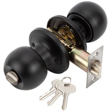 Round Knobs Privacy Passage Entrance Lock Door Entry Bathroom Lock Set & 3 Keys Doorknob Lock price