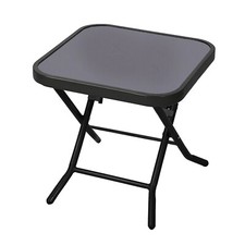 Folding Side Table Glass Top Small Side Stool Drink Coffee Garden Home Furniture Garden Table price