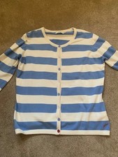 Ladies JOULES Striped Cardigan. Size 18. Blue & White. Long Sleeves. Great Cond Women's Cardigan price