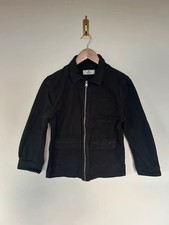 H&M Boys Black Cotton Twill Utility Jacket Zip Up Coat Size 9-10Y EUR 140 Chore Boys' Overcoat price