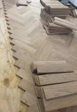 Parquet Solid Oak PRIME Grade Herringbone. Top of the range. Just like reclaimed Parquet price