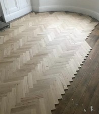 Solid Oak Herringbone Parquet Flooring FULL SIZED SAMPLE BLOCK. 300x70x22mm Parquet price