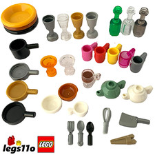 LEGO Minifigure Kitchen Equipment Cups & Utensil Accessories NEW - choose type Pots and Accessories price