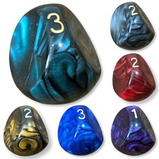 D3 Three Sided Dice Set Top Read 1-3 Polyhedral D&D TTRPG Game Die Maths Games Game Set price