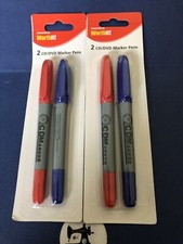 2 x 2 pack of Woolworths CD/DVD marker pens CD-DVD-Acetate Pen price