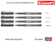 FINE TIP Permanent Marker BLACK BLUE RED GREEN CD / DVD Pens Colour - ALL SETS CD-DVD-Acetate Pen price