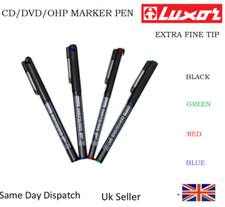 EXTRA FINE Permanent Marker BLACK BLUE RED GREEN CD / DVD Pens Colour - ALL SETS CD-DVD-Acetate Pen price