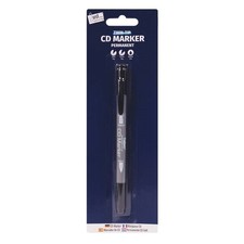 Twin Tip Permanent CD / DVD Marker Pen - Black Fine Tip Thick Double Ended CD-DVD-Acetate Pen price