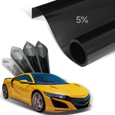 5% 75CM x 6M CAR WINDOW TINT FILM KIT TINTING SUPER DARK BLACK LIMO UK Car Window Film price