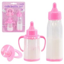 Baby Dolls Magic Milk Bottles & Dummy Set 3Pcs Feeding Toy Girls Boys BiBi Doll Doll Toys price