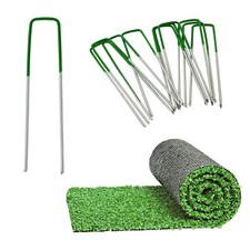 Artificial Grass Pins (Green) Galvanised Metal U Pegs Membrane Fabric Staple Artificial Grass price