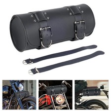 Motorcycle Motorbike PU Leather Tool Roll Barrel Saddlebag Saddle Bag Pouch UK Motorcycle Bags price