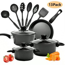 13pcs Cookware Set Pan Pot Non Stick Saucepans Frying Pan Cookware Set Glass Lid Pans price