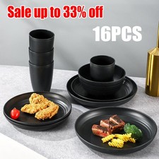Reusable Dinnerware Bowl Plates Round Dinner Set Tableware 16PCS/SET UK Seller Dinnerware Set price
