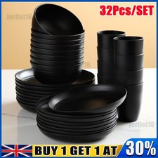 16/32 PCS Tableware Set Round Dinnerware Bowls Plates Cups Kitchen Dinner Set Dinnerware Set price