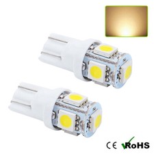 2X Warm White GLB501 T10 Capless LED Wedge Bulbs Classic Car Gauge / Sidelight Classic Bulb price