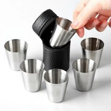 Mini Stainless Steel Cups Set | Outdoor Travel Shot Glasses Portable 30/70 ml Cup / Glass / Coffee Set price