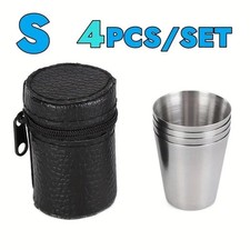 Mini Stainless Steel Cups Set | Outdoor Travel Shot Glasses Portable 30/70 ml Cup / Glass / Coffee Set price