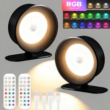2x Rechargeable LED Wall Sconce Lights Magnetic Wall Mounted Night Lamp w&Remote Wall Sconces price
