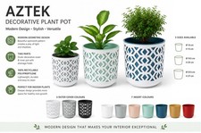 Round Indoor Plant Pots Modern Planters 3 Sizes 9 Colours Aztec Houseplant Pots price