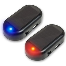 Solar Power Car LED Fake Dummy Alarm Warning Security Anti Theft Flashing Light Car Alarm & Security price