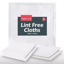 5 Lint Free Cloths 30x30cm | White Cleaning Polishing Oil Dye Wax Car Polish Car Cleaning Cloths price