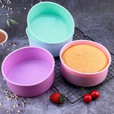4/6/8/10 inch Silicone Round Cake Pan Tins Non-stick Baking Mould Bakeware Tray Cake Pans price