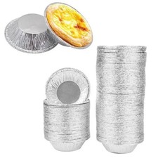 100Pcs Aluminum Foil Tart Pan Round Pie Tin Cake Mold  Baking Tools Cake Pans price