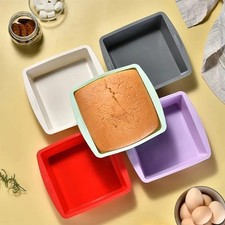 Silicone Square Cake Pan Non Stick Brownie Baking Tray Oven Air Fryer Cake Pans price