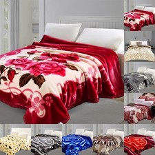 Heavy Weight 2 PLY Soft Warm Blanket Reversible Bed Throw King Size Comforter Blanket price