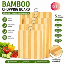 BAMBOO WOODEN WOOD CHOPPING BOARD KITCHEN FOOD CUTTING SLICING SERVING PLATTER Cutting Boards price